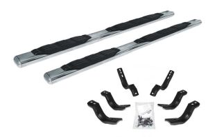 Go Rhino 5" 1000 Series Side Steps with Mounting Brackets Kit - Polished Stainless Steel for 05-23 Toyota Tacoma 105442987PS