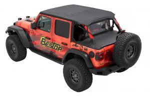 Bestop Header Extended Safari Cable Style Bikini Top For 2024+ Jeep Wrangler JL Unlimited