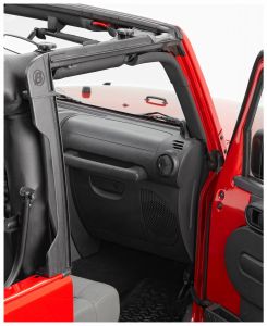 BESTOP Door Surround Kit for Cable Style Soft Tops In Black For 2007-18 Jeep Wrangler JK Unlimited 4 Door Models 55011-01