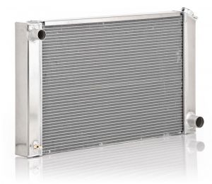 Be Cool Polished Aluminum Radiator for 72-86 Jeep CJ-5, CJ-6, CJ-7 & CJ-8 with Automatic Transmission 63027