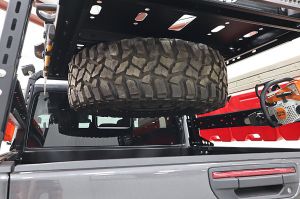 LoD Offroad Black Ops Bed Rack Tire Carrier Mount for 20+ Jeep Gladiator JT JTC2021