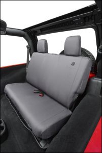 BESTOP Custom Tailored Rear Seat Covers In Charcoal For 2008-12 Jeep Wrangler JK 2 Door & Unlimited 4 Door Models 2928109