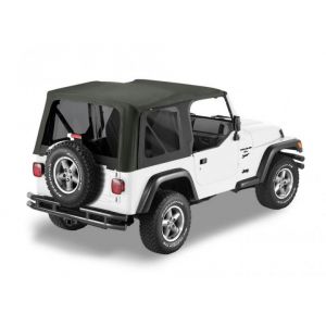 BESTOP Replace-A-Top Factory With Tinted Windows In Denim Black For 1997-02 Jeep Wrangler TJ With Factory Steel Doors 7913901