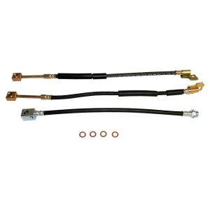 Crown Automotive Steel Black Brake Hose Kit Front & Rear-Left & Right For 1987-1989 YJ Wrangler BHK4