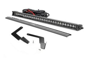 Rough Country LED Light Kit Lower Grille Mount 30" Black Single Row White DRL For 16-23 Toyota Tacoma 70619BLDRL