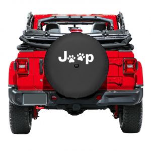 Boomerang Enterprises Jeep Paw Print Logo Tire Cover for 18+ Jeep Wrangler JL, JLU TC-JPAWS-