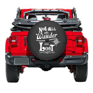 Boomerang Enterprises Not All Who Wander Are Lost Logo Tire Cover for 18+ Jeep Wrangler JL, JLU TC-WAND-