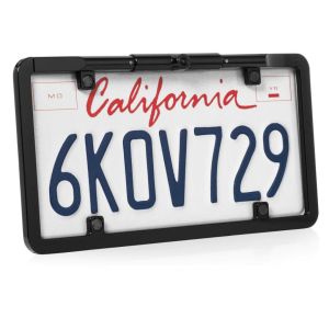 Stinger Off-Road BOYO Ultra Slim Full-Frame License Plate Mounted Backup Camera with Trajectory Parking Lines (Black) | VTL375TJ VTL375TJ for Universal Applications VTL375TJ