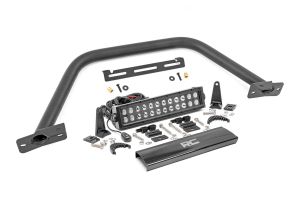 Rough Country Safari Bar 12" LED Light Bar Black Dual Row OE Modular Steel For 21-24 Ford Bronco 51118