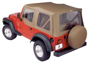 BESTOP Replace-A-Top With Half Door Skins & Clear Windows In Spice Denim For 1997-02 Jeep Wrangler TJ Models 5112137