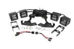Rough Country LED Light Kit Fog Mount Dual 2" Black Pair Chevy Silverado 2500 HD/3500 HD (11-14)11-14 70628