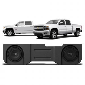 Stinger Off-Road Under Seat Dual 10" Loaded Subwoofer Box Enclosure by AudioControl for Chevy Silverado/GMC Sierra 1500 (2014-2018) / 2500/3500 (2014-2019)  TXGM14D10