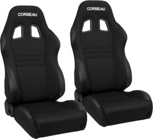 Corbeau A4 Reclining Racing Seat Pair for Jeep CJ-7, Wrangler YJ, TJ, JK & Unlimited 24223A4-