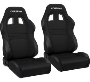 Corbeau A4 Wide Reclining Racing Seat Pair for 76-18 Jeep CJ-7, Wrangler YJ, TJ, JK & Unlimited 24223A4W-