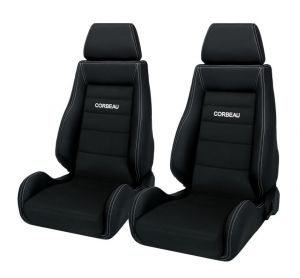 Corbeau GTS II Front Seat Pair in Black Suede/Leather GTSIIS-