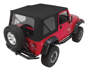 RT Off-Road Fabric Black Complete Top for 98-06 Jeep Wrangler,97-06 Jeep TJ CT20335