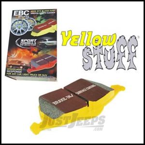 EBC Brakes Front Yellowstuff 4000 Series KEVLAR? Brake Pads For 1990-06 Jeep Wrangler YJ, TJ Models, Cherokee XJ & Grand Cherokee DP41022R