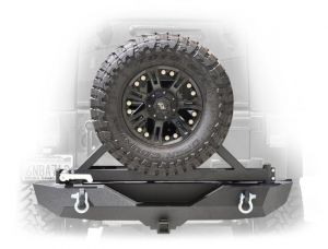 DV8 Mid Width Rear Bumper & Tire Carrier for 07-18 Jeep Wrangler JK, JKU RBSTTB-01BR