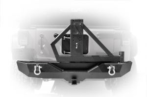 DV8 Offroad RS-2 Single Action Rear Bumper with Tire Carrier for 07-18 Jeep Wrangler JK, JKU RBSTTB-02