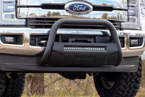 Rough Country Black LED Bull Bar For 2017-2022 Ford F-250 Super Duty 2WD/4WD B-F2017