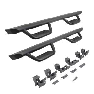 Go Rhino Dominator Xtreme D2 Side Steps with Rocker Panel Mounting Bracket Kit For 18-25 Jeep Wrangler JLU D224506T