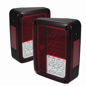 Spyder Automotive LED Jeep Tail Lights In Red With Clear Lens For 2007-18 Jeep Wrangler JK 2 Door & Unlimited 4 Door Models 5070401
