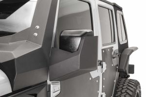 Fab Fours Door Mirror Armor for 07-18 Jeep Wrangler JK, JKU JK3001-B-