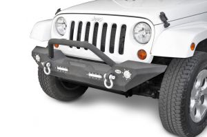 DV8 Offroad FS-7 Front Mid Width Winch Bumper With LED Lights for 07-20+ Jeep Wrangler JL, JK & Gladiator JT FBSHTB-07