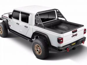 Rugged Ridge Armis Retractable Bed Cover With Max Track Rails for 20+ Jeep Gladiator JT 13550.36