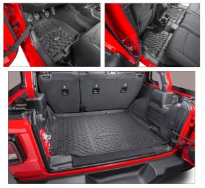 Quadratec Ultimate All Weather Floor Liner Triple Combo Kits for 18+ Jeep Wrangler JL Unlimited 14254JLU-