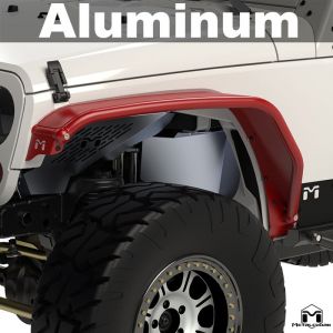 MetalCloak Aluminum Overland Tube Fenders Front for 07-18 Jeep Wrangler JK, JKU 3200-AL-