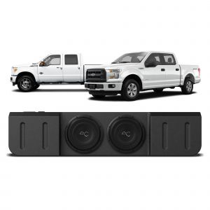 Stinger Off-Road Under Seat Dual 10" Loaded Subwoofer Box Enclosure by AudioControl for Ford F-150 (2015-2023) / F-250/350 Super Duty (2017+)  TXFF15D10