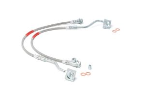 Rough Country Brake Lines Stainless FR 4-6" Lift For 1980-1996 Ford Bronco/F-150 4WD 89310S