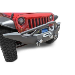 DV8 Offroad FS-10 Full Width Front Winch Bumper with Skid Plate for 07-20+ Jeep Wrangler JL, JK & Gladiator JT FBSHTB-10