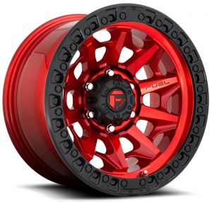 Fuel Off-Road D695 Covert Wheel in Candy Red with Black Ring 17x9 with 4.50in Backspace D69517907545