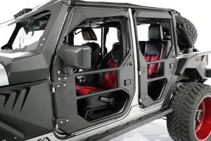Fab Fours Rear Full Tube Doors for 07-18 Jeep Wrangler Unlimited JK 4 Door JK1031-1
