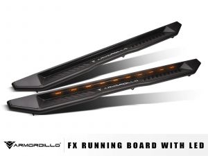 Armordillo Running Boards W/LED - Matte Black for 18-26+ Jeep Wrangler JL Unlimited 4 Door 8722091
