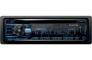 Alpine Single DIN Bluetooth In-Dash CD/AM/FM Car Stereo Receiver With Near Field Communication CDE-175BT