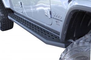Go Rhino RB20 Running Boards in Bed Liner Coating without Step for 20+ Jeep Gladiator JT 69451687T