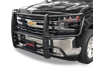 Go Rhino 3100 Series StepGuard with Brush Guards - Textured Black for 19-21 Chevrolet Silverado 1500, 2022 Chevrolet Silverado 1500 LTD 3176MT