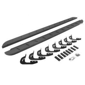 Go Rhino RB10 Slim Line Running Boards With Mounting Brackets - Protective Bedliner Coating for selected Chevrolet and GMC models 63405880ST