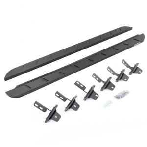 Go Rhino RB10 Slim Line Running Boards With Mounting Brackets - Textured Black for 21-25 Ford Bronco 63412973SPC