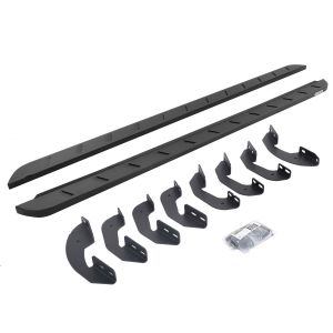 Go Rhino RB10 Slim Line Running Boards With Mounting Brackets - Textured Black for 22-26 Toyota Tundra 63443687SPC