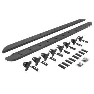 Go Rhino RB10 Slim Line Running Boards With Mounting Brackets - Protective Bedliner Coating for 20-25 Jeep Gladiator 63451687ST