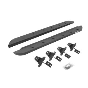 Go Rhino RB10 Slim Line Running Boards With Mounting Brackets - Protective Bedliner Coating for 18-25 Jeep Wrangler 63492748ST