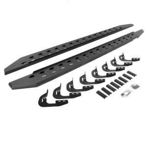 Go Rhino RB10 Slim Line Running Boards With Mounting Brackets - Textured Black for selected Chevrolet and GMC models 69405880SPC