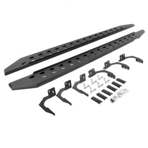 Go Rhino RB10 Slim Line Running Boards With Mounting Brackets - Textured Black for 09-10 Dodge Ram 1500, 11-14 Ram 1500 69409980SPC