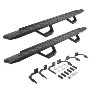 Go Rhino RB30 Running Boards with Mounting Brackets & 2 Pairs of Drops Steps Kit - Textured Black for 09-10 Dodge Ram 1500, 11-14 Ram 1500 6960998020PC