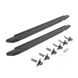 Go Rhino RB30 Running Boards with Mounting Bracket Kit - Protective Bedliner Coating for 21-24 Ford Bronco 69612973T
