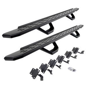 Go Rhino RB30 Running Boards with Mounting Brackets & 2 Pairs of Drops Steps Kit - Textured Black for 04-14 Ford F-150 6961508720PC
